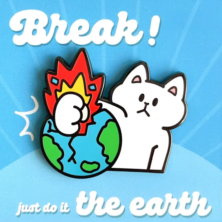 Stop! Mini Planet Enamel Pins Cool Cat Series Ⅰ