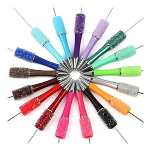【DPC】15 Pcs Full Star Sugar Diamond Beadable Pen - DIY BEADS Beaded Pens Multicolor Pen