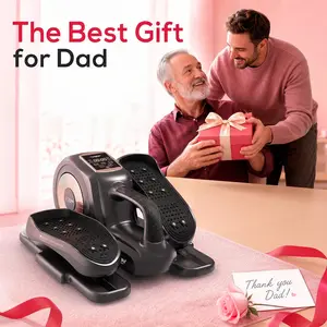 HARISON Under Desk Elliptical - Perfect Father's Day Gift for Dad, Portable Seated Leg Exerciser with Resistance Bands, Low-Impact Home Workout for Seniors (TKHR-E304)minigym Under-Desk Trainer fitness office Electric