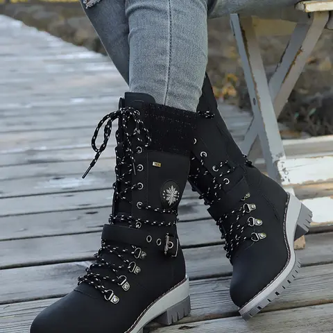 Women's High Heel Chelsea Boots, Fall Boots, Fashionable Mid-Calf Design, Comfortable PU Leather & Rubber Sole, Perfect for Casual & Formal Wear