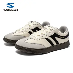 HOBIBEAR Men's Low Top Casual Shoes Lace-Up Lightweight Retro Style Sneakers