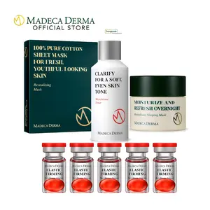 [MADECA] Affordable Anti-Aging Bundle | VIRAL Elastic Firming Microbiome Ampoule, Toner & Revitalizing Mask Bundle for Youthful, Hydrated Skin
