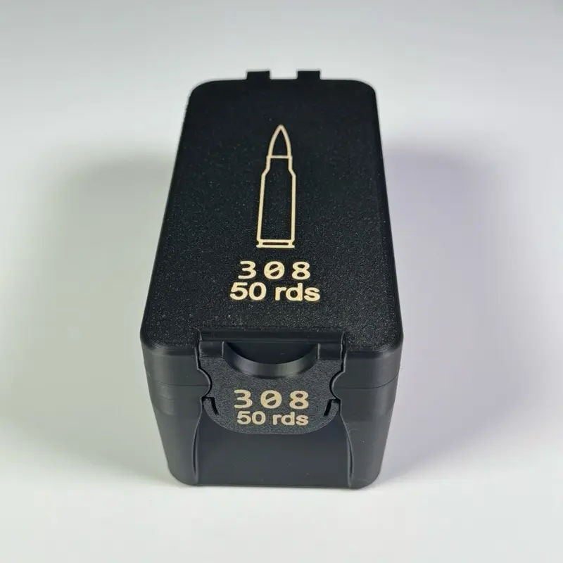3D Printed Plastic Storage box for 308, 50 rounds. (No ammunition included)