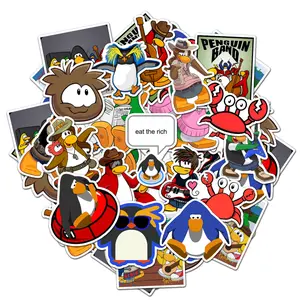 Club Penguin Pack 20 PCS Stickers Game Funny Graphic Waterproof Stickers Pack, Decorative Car Wall Bottle PC Book Vinyl Stickers Decal