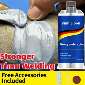 High-strength welding adhesive -, ultra-high temperature resistance (up to 500°C/932°F), high-capacity welding and casting adhesive, multi-surface industrial adhesive, used for welding, handcrafts, construction, automotive, High Temperature Resistant