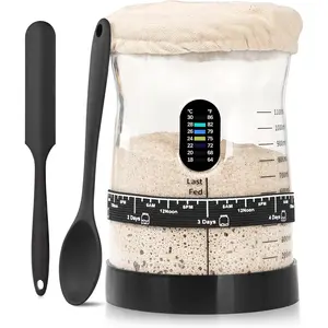 Sourdough Starter Kit -50 Oz Wide Bore and Large Capacity Sourdough Starter Jar- Perfect Sourdough Bread Baking Supplies, Baking Gifts(1 Jar)