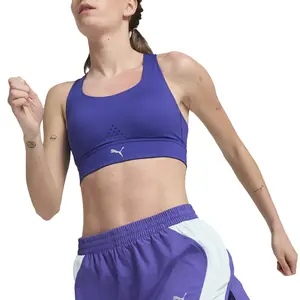 PUMA Womens Pwrbreathe Run Sports Bra Casual Casual - Blue