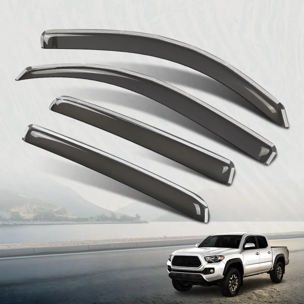 Rain Guards Fit For 2016-2023 Toyota Tacoma Double Cab Window Visor Deflector