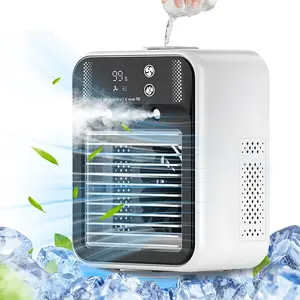 3-in-1 Portable AC Cooling + Humidifying + Fan 3000mAh Battery Up to 3H Runtime Low Noise Won‘t Disturb Sleep Sensitive Touch Screen Plug & Play with USB Cable