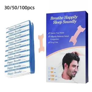 30/50/100pcs Snore Stickers, Breathing Nose Patches, Physical Expansion, Nasal Ventilation Aid, Unisex, Non-Flammable, No Ca Prop 65 Warning, Breathable Nose Strip, Snoring Strips, Nose Strips