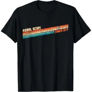 Vintage Rebel Scum Since 1977 Classic Retro Humorous Unisex TShirt For Adults Quirky Gift For Men And Women
