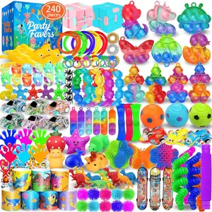 Party Favors for Kids 8-12 4-8, 240 Pack Fidget Toys for Adults, Christmas Stocking Stuffers Goodie Bags School Classroom Prizes, Birthday Gifts for Teen Boys Girls, Stress Relief Sensory Toy Bulk