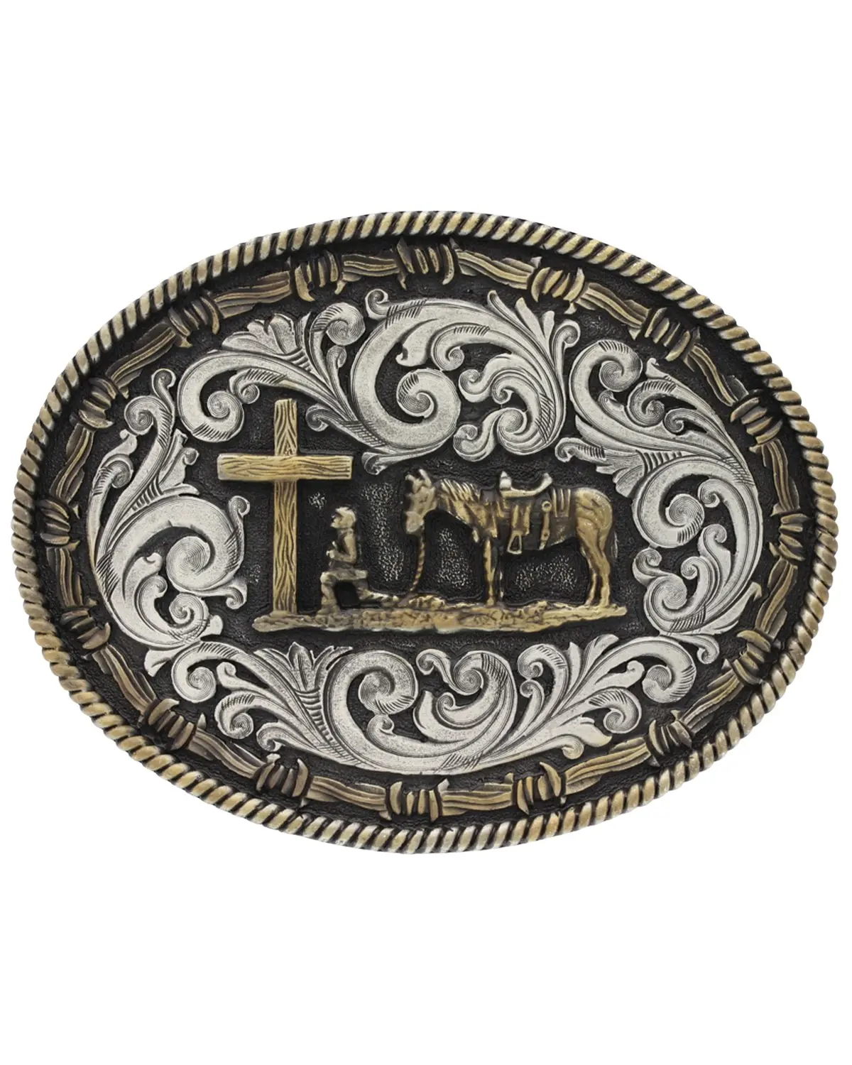 Montana Silversmiths Men's Two-Tone Classic Impressions Christian Cowboy - A543