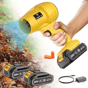 Turbo Blower, 20000RPM Electric Cordless Leaf Blower, 20V 2.0/4.0AH Battery Jet Dry Blower, High Pressure Air Blower, Jet Blower Car Dryer, Hand Held Snow Blower