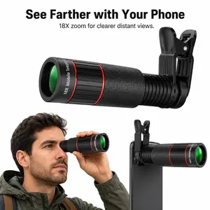20X Zoom Phone Lens Telescope, Clip-On Smartphone Telephoto Lens for Concerts, Sports Games & Travel, HD Long Distance Camera Lens