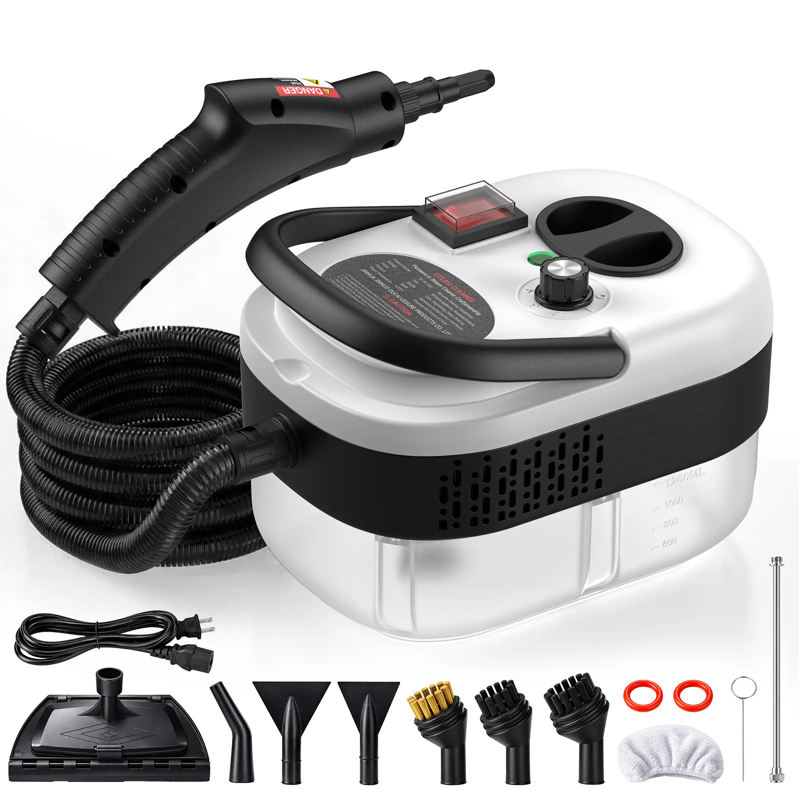 EasyWox Handheld Pressurized High-Temp Portable Steam Cleaner Tool with Handheld Grip for Home Users - Deep Clean Floor, Upholstery, Car & Sofa Steam Cleaners