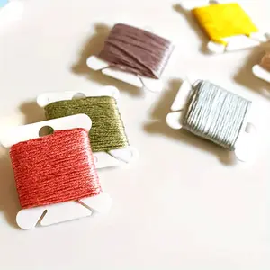 100pcs Plastic Floss Bobbins For Cross Stitch Embroidery Cotton Thread Embroidery Floss Cross Stitch Threads Craft DIY Sewing Storage Winding Thread Organizer Holder Embroidery DIY Cards (White)