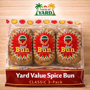 Taste of Yard Yard Value Spice Bun Classic 3-Pack HTB Spiced Buns for Delicious Sandwiches