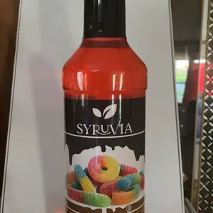 Syruvia Sour Gummy Flavored Syrup for Drinks, Cocktails, Lemonades, Iced Teas and Desserts – 25.4 fl oz