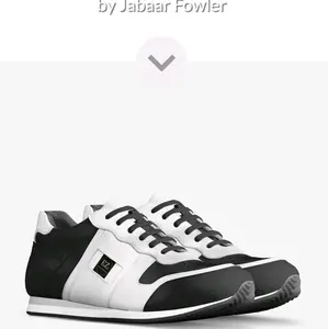 Eziattos Co  Black & White calf leather comfortable Training Running Shoe
