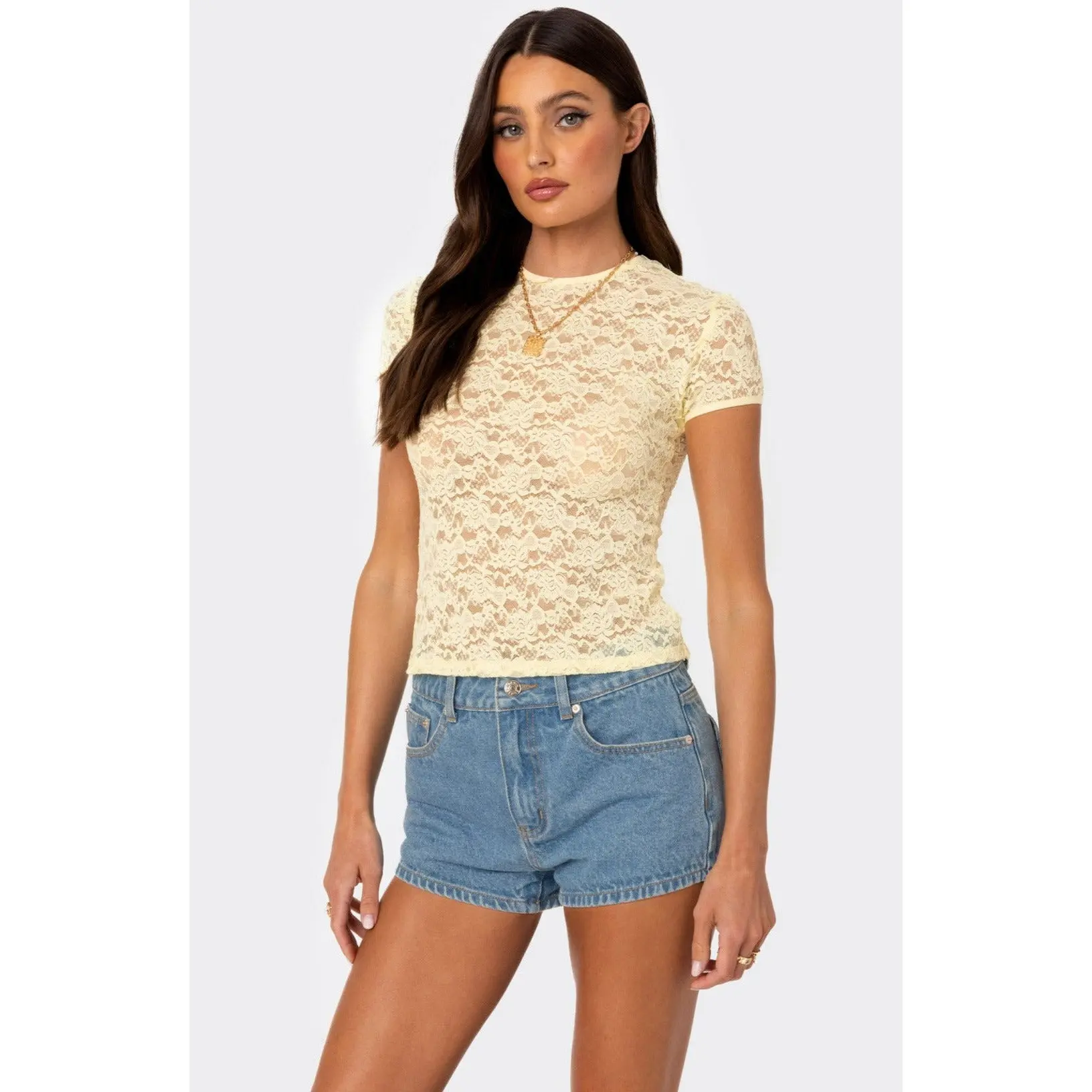 Kaori Sheer Lace Top
