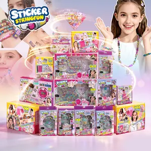 DIY Sticker Bracelet for Kids Reusable Sticker Roll Wristband Creative Party Favor Toy Parent Child Craft Activity Gift for Girls Boys Birthday Party Classroom Reward Easter Christmas Kids Toy Interactive Fun