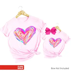 Heart Valentines Day Shirt for Women and Girl, Valentine Mommy and Me Outfits, Matching Mothers Day Gifts Mom and Daughter galentines day Best Sweatshirt And Elegance Hoodie For Ladies And Womens
