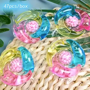 47 A Box Of Large Particle 4-in-1 Laundry Beads, PP Storage Box, Long-lasting Fragrance, Multi-effect Cleaning, Color Protection And Smoothness, Concentrated Laundry Detergent