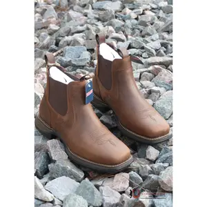 DURANGO REBEL STEEL SQUARE TOE DARK BROWN SHORT WORK BOOT DDB0460