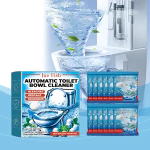 Jue-Fish Automatic Toilet Cleaning Effervescent Tablet, Toilet Deodorizer Deodorizer Automatic Toilet Odor Effervescent Tablet