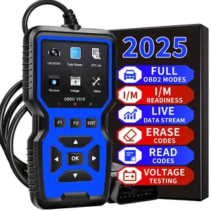 Professional OBD2 Car Scanner Diagnostic Tool - Suitable for Reading Vehicle Codes, Clearing Fault Codes, 35901 Trouble Code Library, Real-Time Data Stream, Oxygen Sensor Tester, Battery Voltage Reading, Mode 6/8 Detection