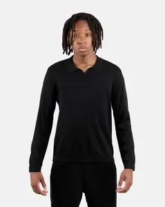 #XRSW3100641 Johnny Collar Long Sleeve Polo Sweater
