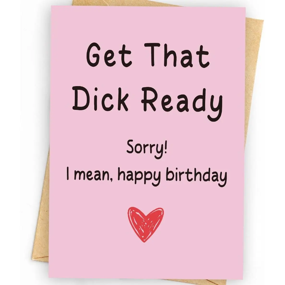 5x7 in Funny Text Birthday Greet Card with Custom Message - Office Stationery for Men, Husband/Boyfriend