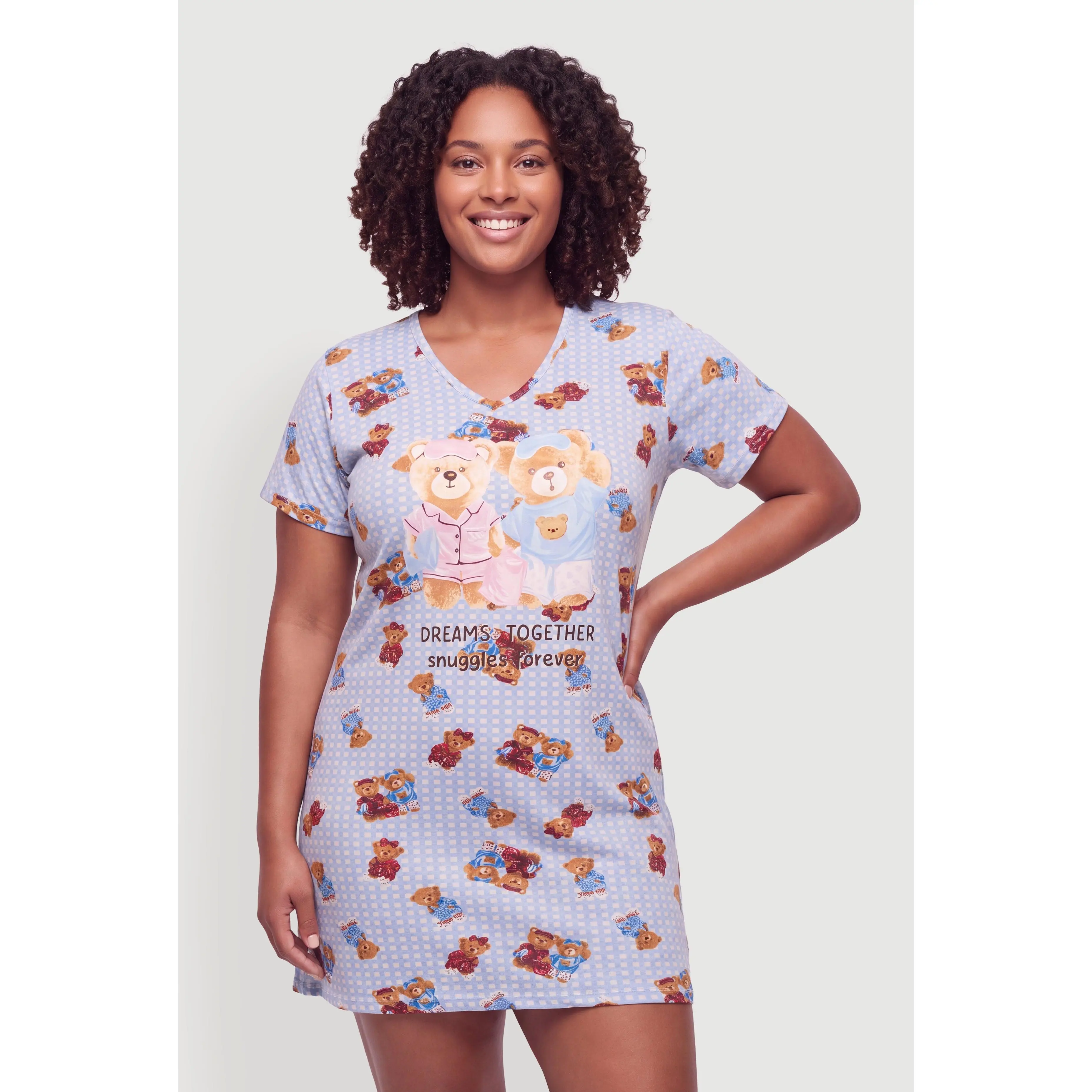 Plus Size Dreams Together Graphic Sleepshirt