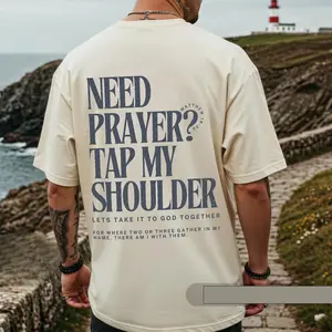 Need Prayer Tap My Shoulder 2 Sides Shirt, Bible Verse T-Shirt, Christian Gifts, Praying Tee, Motivational Jesus T-shirt