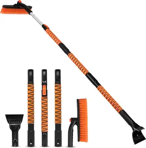 Extendable Snow Brush & Ice Scraper 63" | EcoNour 360° Pivoting Head