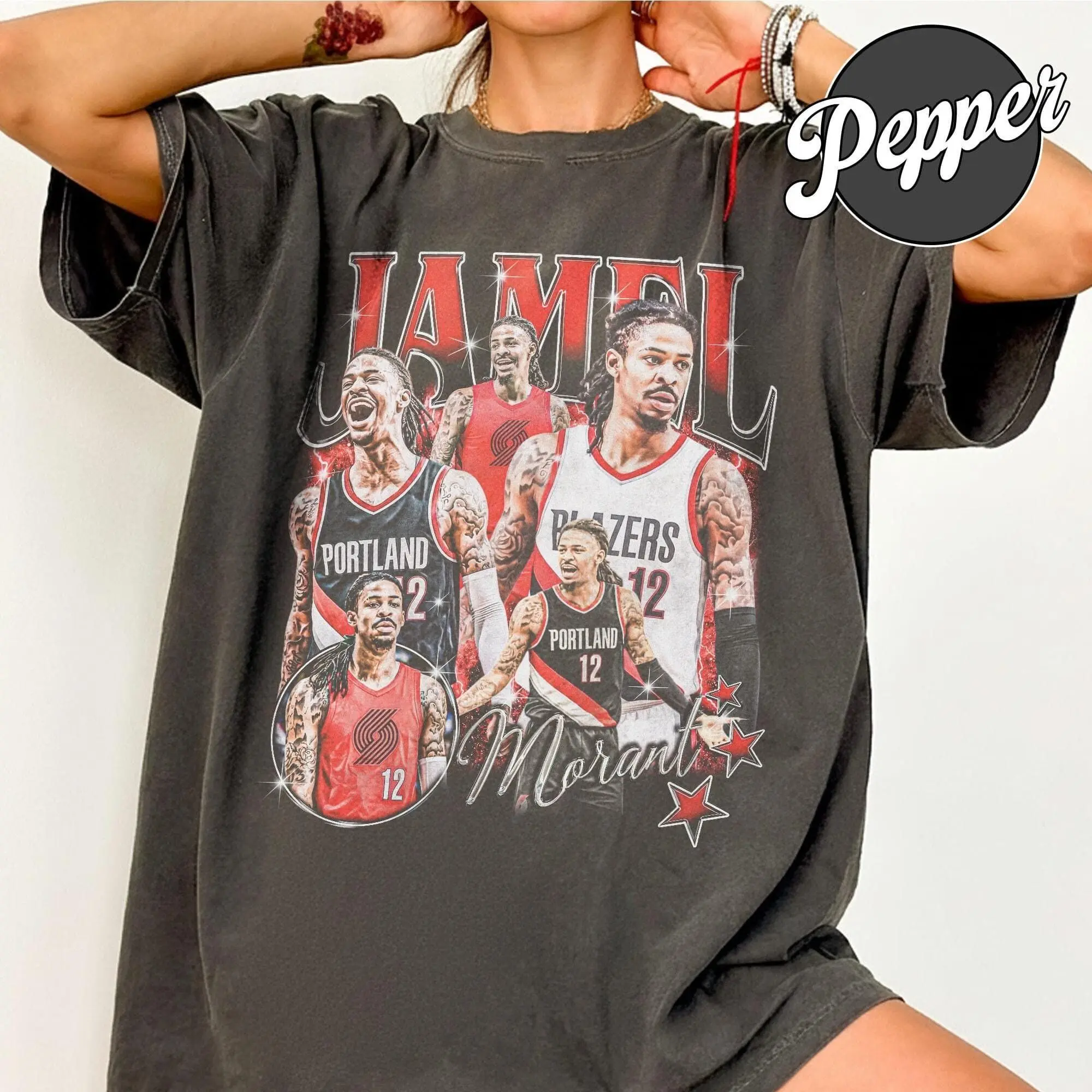 Ja Morant Portland Basketball Bootleg Vintage Comfort Colors Shirt, Gift For Fans