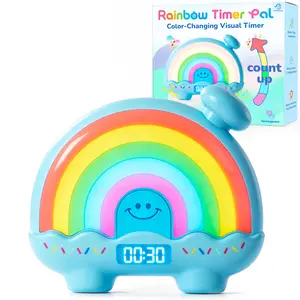 The Pal Company Rainbow Timer Pal – Kid-Safe Visual Countdown Tool (1-99 Min), Color-Changing Night Light, Magnetic Backing, BPA-Free Silent Sensory Aid for Classroom Calm Corner & Home Use