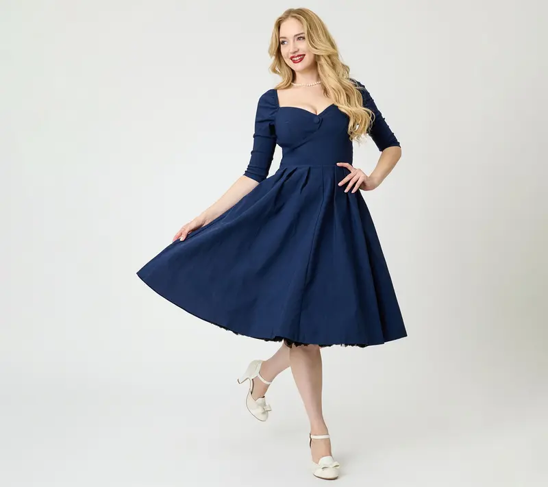 Navy blue swing dress - TikTok Shop