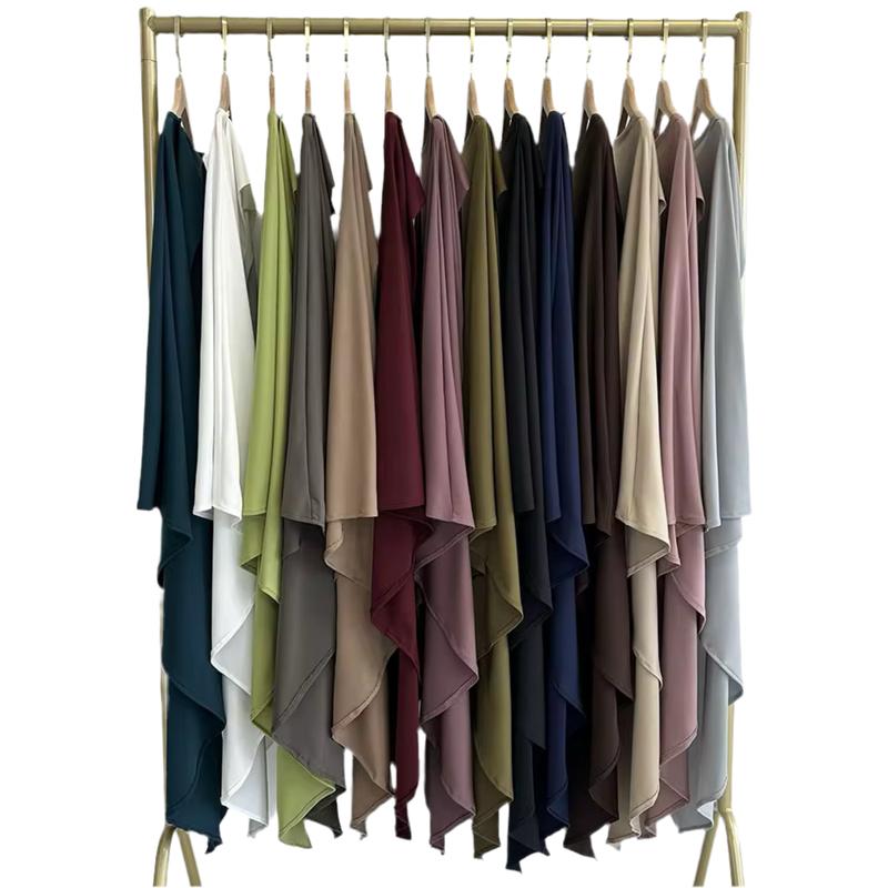 ModestybyMariama Single Layer Khimar- Jersey Breathable Dubai Casual Full Coverage Soft Stretch Non-Slip Lightweight Cotton Jersey Hijab