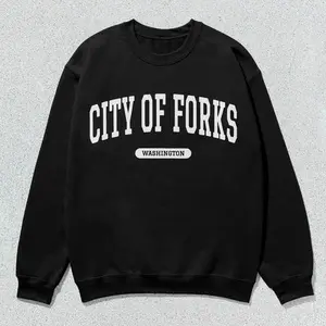 City Of Forks Sweatshirt Washington Collegiate Crewneck Sweater Unisex