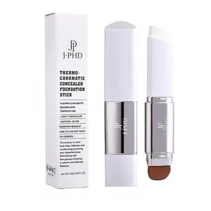 Two-In-One Color-Changing Foundation Stick, Hydrating Lightweight, Smart Color Match, Concealer & Base, 20-Hour Wear, Essential for Commuters, Concealer Foundation Hybrid