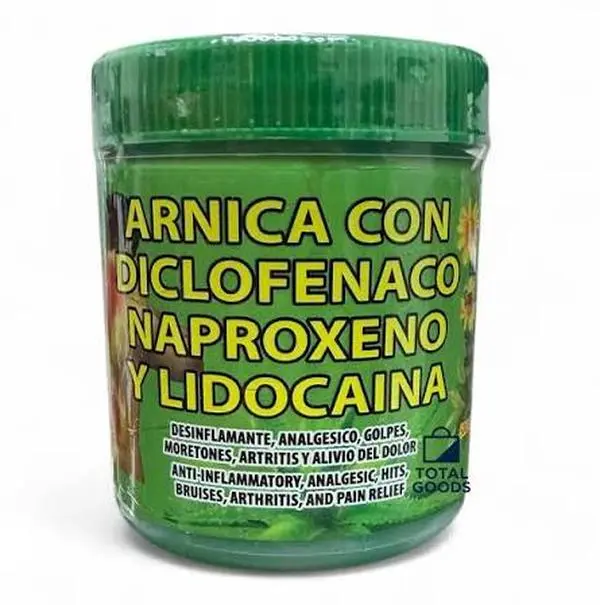 120g Healthcare Topical Supplement Cream - Infused with Arnica, Diclofenac, Naproxen, and Lidocaine for Body Care & Massage