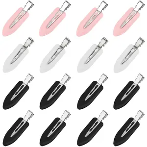 16 count Creaseless Hair Clips No bend or Dent No Crease Hair  Clip for Makeup Application Flat Hair Clips for Styling Women and Girls Makeup Accessories