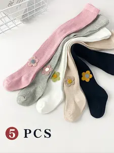 Girls' Spring & Fall Leggings, Medium Thickness, Comfortable Fit, Perfect for Casual Wear, Ideal for Daily Use, Playful Look, Youthful Aesthetic