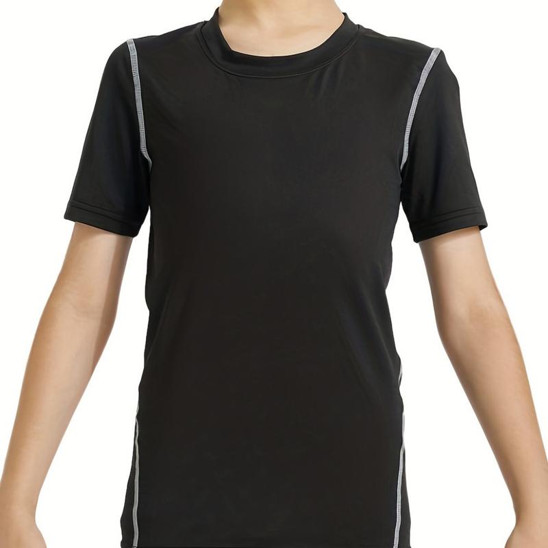 6 Pack Kids Boy‘s Compression Shirt Short Sleeve Youth Athletic Undershirt Kids Base Layer Tee Tops for Football Basketball