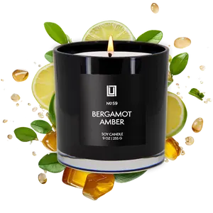 Bergamot & Amber | Luxury Scented Candle |  9 Oz. Jar