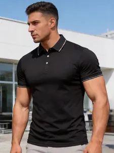 Men's Summer Thin Casual Polo Shirt, Simple Outdoor Business Polo Top, Comfortable and Stylish, Perfect for Daily Wear