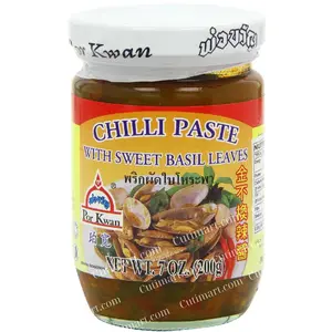 Por Kwan Thai Chili Paste With Sweet Basil Leaves (Xốt Tương Ớt Lá Quế) - 7oz