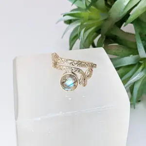 Labradorite Snake Silver Ring #LV2787